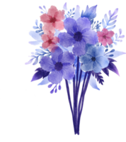 Watercolor flower bouquet png