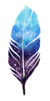 watercolor painted feather png