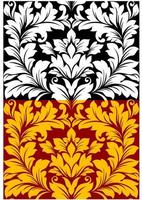 Beautiful seamless pattern in retro damask floral style vector