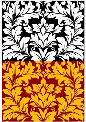 Beautiful seamless pattern in retro damask floral style