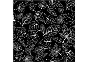 Seamless pattern with tree leaves vector