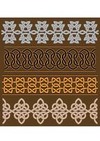 Set of celtic ornaments and patterns vector