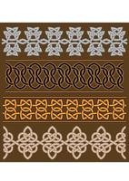 Set of celtic ornaments and patterns vector