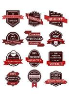 Banners and labels with ribbons vector