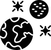 Planet Glyph Icon vector