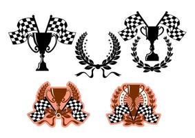 Sports emblems and symbols vector