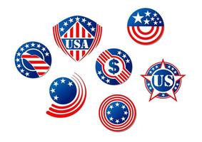 USA and american symbols vector