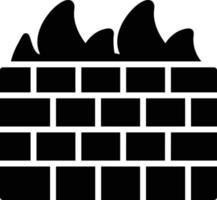 Firewall Glyph Icon vector