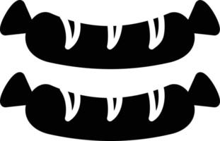 Sausage Glyph Icon vector