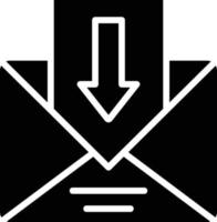 Mail Inbox Glyph Icon vector