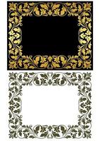 Vintage victorian golden frames vector