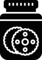 Cookies Jar Glyph Icon vector