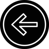 Left Arrow Glyph Icon vector