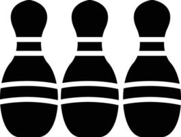 Bowling Pins Glyph Icon vector