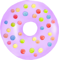 Watercolor Hand drawn Donut png