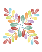 blomma mandala vattenfärg målad png