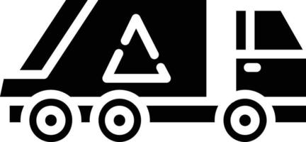 Trash Truck Glyph Icon vector