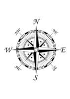 Compass symbol wind rose vector