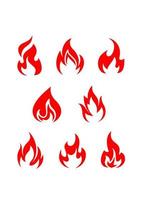 Fire flames symbols vector