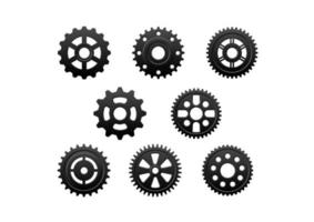 Pinions and gears set vector