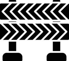 Road Block Glyph Icon vector