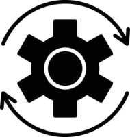System Update Glyph Icon vector