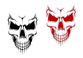 Smiling skull character vector