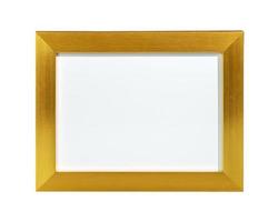Picture golden frame on white photo