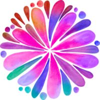 kleurrijk mandala waterverf geschilderd png