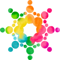 colorido mandala acuarela pintada png