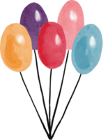 colorful balloon watercolor painted png