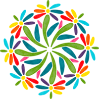 flower mandala watercolor painted png