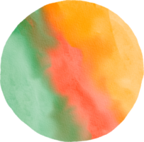 cercle peinture aquarelle dessinée à la main png