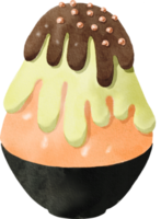 aquarela colorida bingsu pintada png