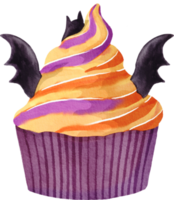 acquerello carino Halloween Cupcake png