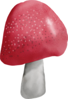 Watercolor colorful mushroom png