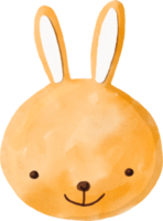 Watercolor cookie rabbit png
