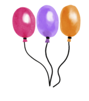 colorful balloon watercolor painted png