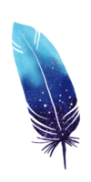 watercolor painted feather png