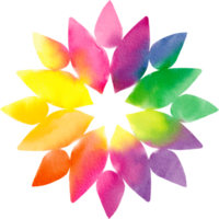 colorido mandala acuarela pintada png