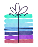 acquerello regalo scatola per compleanno png