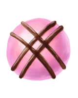 acquerello rosa cioccolato bombe png