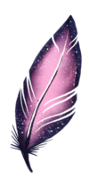 watercolor painted feather png