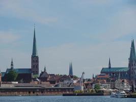 Luebeck,germany,2020-The city of Luebeck at the baltic sea in germany photo