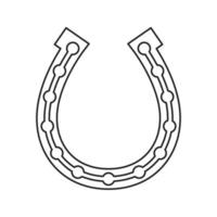 Horseshoe isolated on white background. Vector illustration