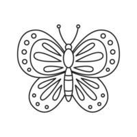 Butterfly isolated on white background. Vector illustration