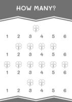 How many of Clover, game for children. Vector illustration, printable worksheet