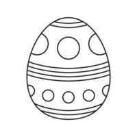 Easter egg isolated on white background. Vector illustration