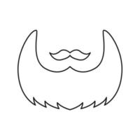 barba de duende aislado sobre fondo blanco. ilustración vectorial vector