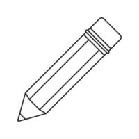 Pencil badge isolated on white background. Vector illustration